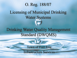 Drinking Water Quality Management (DWQMS)