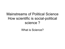 How scientific is social-political science??