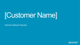 SDPS Yammer PoC - Success report template