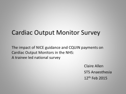 Cardiac Output Monitor Survey