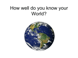How well do you know your world?