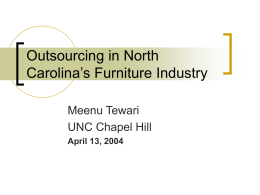 Outsourcing in North Carolina’s Furniture Industry