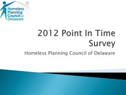 2012 Point In Time Survey