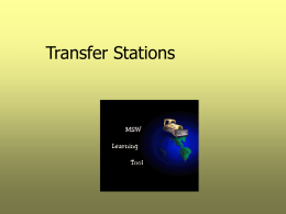 Transfer Station Example Problem