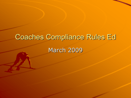 Coaches Compliance Review