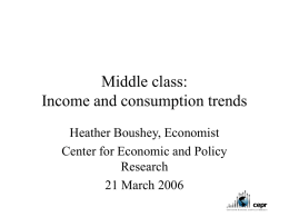 Middle class: Income and consumption trends