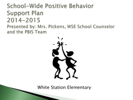 School-wide Positive Behavior Support Plan 2012-2013