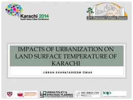 Impacts of Urbanization on Land Surface Temperature of Karachi