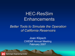 Introducing HEC-ResSim