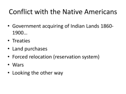 Conflict with the Native Americans