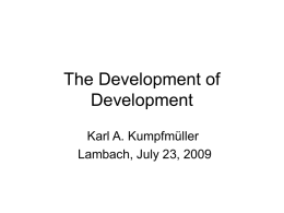 The Development of the Development