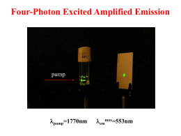 Four-Photon Excited Amplified Emission