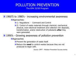 POLLUTION PREVETNION INTRODUCTION