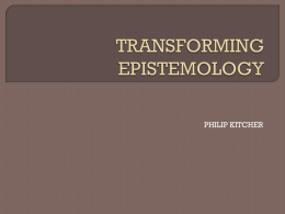 TRANFORMING EPISTEMOLOGY
