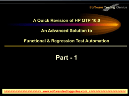 Learn HP QTP 10.0 - Part 1