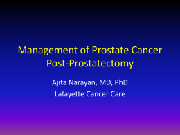 Options after Radical Prostatectomy