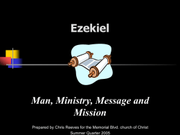 Ezekiel - The Good Teacher