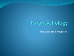 Parapsychology - Central Connecticut State University