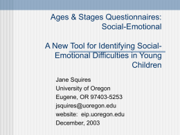 Ages & Stages Questionnaires: Social