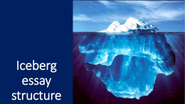Iceberg essay structure