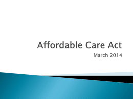Training for the FC’s Affordable Care Act