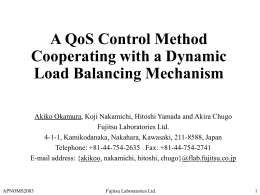 Examination of QoS control method based on traffic