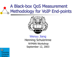 A Black-box QoS Measurement Methodology for VoIP End