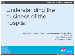 Business of the Hospital Presentation