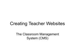 Creating Teacher Websites