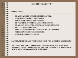 Robot safety objectives