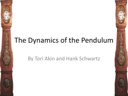 The Dynamics of the Pendulum