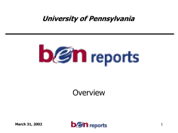 Ben Reports (Logo) - University of Pennsylvania