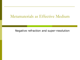Metamaterials as Effective Medium