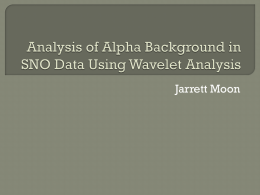 Analysis of Alpha Background in SNO Data Using Wavelet
