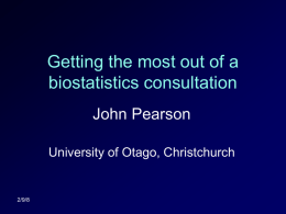 Consulting a biostatistician