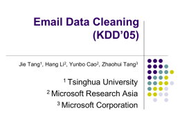 Email Data Cleaning - Tsinghua University