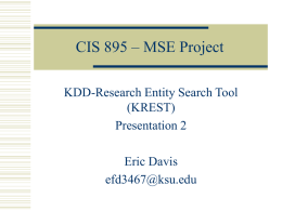 CIS 895 – MSE Project
