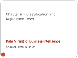 Chapter 7 – Classification and Regression Trees