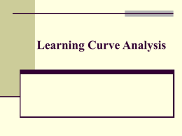 Learning Curve Analysis
