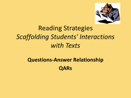 Reading Strategies Scaffolding Students' Interactions with