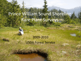 Prince William Sound Shoreline Rare Plant Surveys