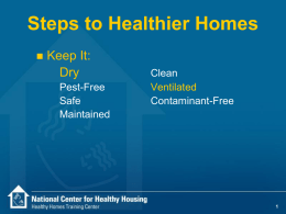 Steps to Healthier Houses