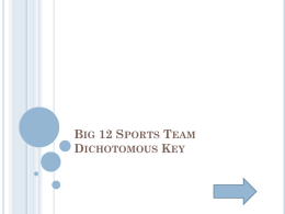 Sports Team Dichotomous Key - Welcome | NAAE Communities