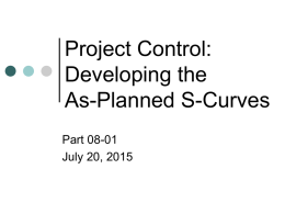 Project Control – S