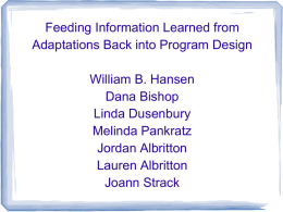Feeding Information Learned from Adaptations Back into
