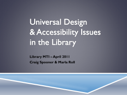 Library MTI – April 2011 - Colorado State University