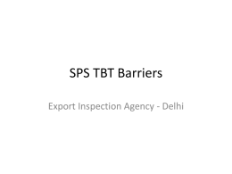SPS TBT Barriers