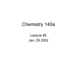 Chemistry 140a - California Institute of Technology