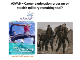 Armed Services Vocational Aptitude Battery, ASVAB