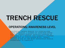 TRENCH RESCUE Operations/Awareness Level